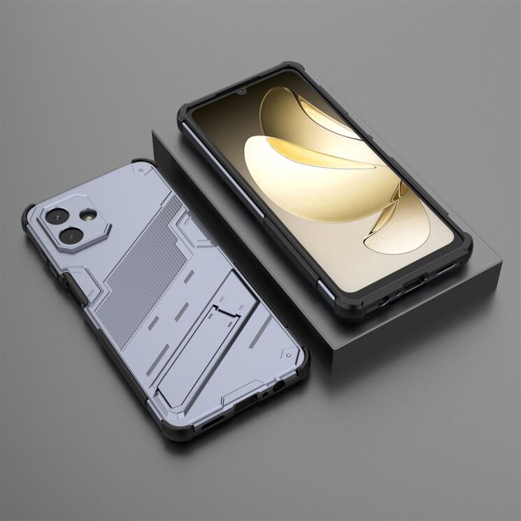 Захисний чохол з підставкою Deexe Bibercas для Samsung Galaxy A07 (A075) - Grey: фото 5 з 7