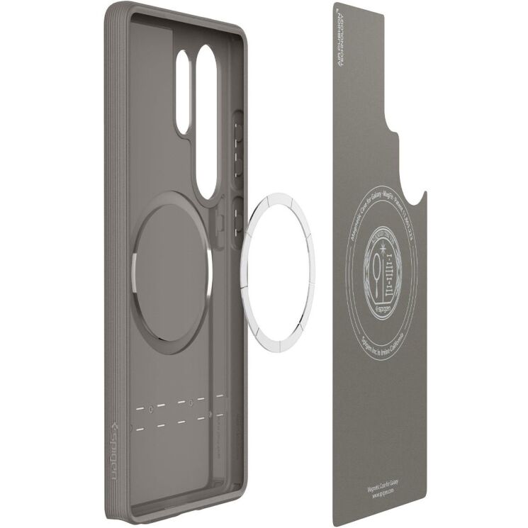Защитный чехол Spigen (SGP) Caseology Parallax (MagFit) by Spigen для Samsung Galaxy S25 Ultra (S938) ACS09055 - Ash Grey: фото 7 из 16