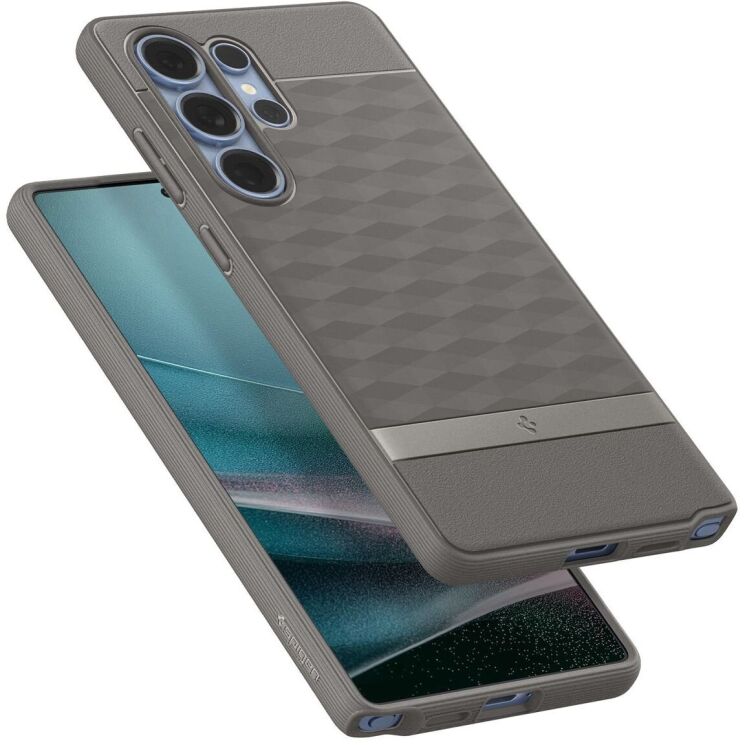 Защитный чехол Spigen (SGP) Caseology Parallax (MagFit) by Spigen для Samsung Galaxy S25 Ultra (S938) ACS09055 - Ash Grey: фото 4 из 16
