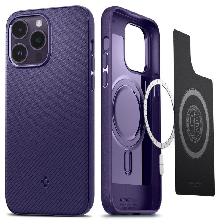 Защитный чехол Spigen (SGP) Core Armor Mag для Apple iPhone 14 Pro - Deep Purple: фото 2 из 17