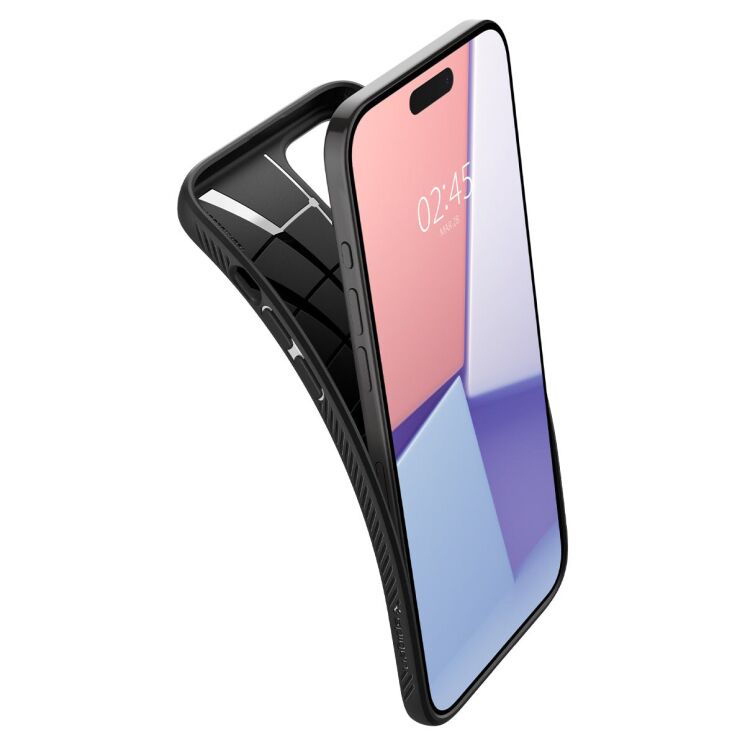 Защитный чехол Spigen (SGP) Liquid Air для Apple iPhone 15 Pro Max - Matte Black: фото 7 из 19