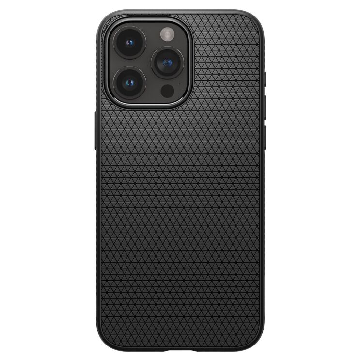 Защитный чехол Spigen (SGP) Liquid Air для Apple iPhone 15 Pro Max - Matte Black: фото 2 из 19