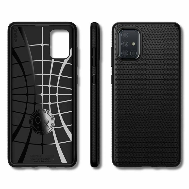 Защитный чехол Spigen (SGP) Liquid Air для Samsung Galaxy A71 (A715) - Matte Black: фото 15 из 15