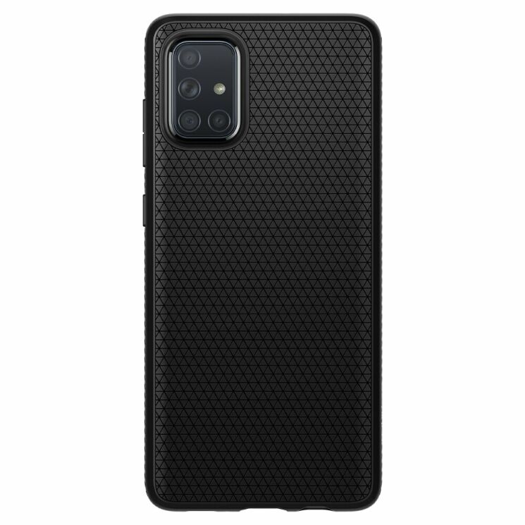Защитный чехол Spigen (SGP) Liquid Air для Samsung Galaxy A71 (A715) - Matte Black: фото 2 из 15