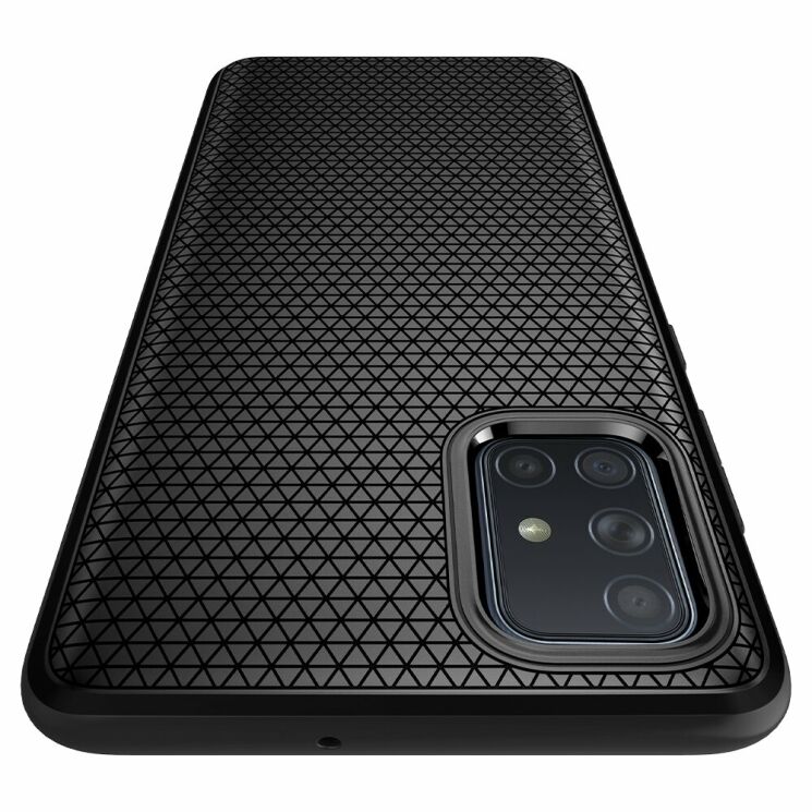Защитный чехол Spigen (SGP) Liquid Air для Samsung Galaxy A71 (A715) - Matte Black: фото 6 из 15