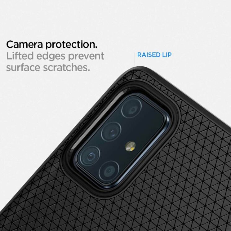 Защитный чехол Spigen (SGP) Liquid Air для Samsung Galaxy A71 (A715) - Matte Black: фото 11 из 15