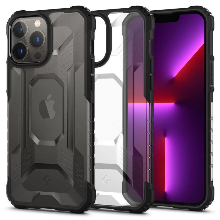 Защитный чехол Spigen (SGP) Nitro Force для Apple iPhone 13 Pro Max - Matte Black: фото 2 из 19