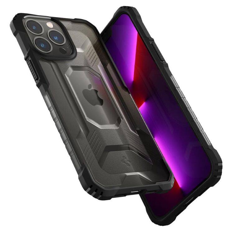 Защитный чехол Spigen (SGP) Nitro Force для Apple iPhone 13 Pro Max - Matte Black: фото 6 из 19