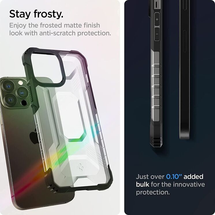 Защитный чехол Spigen (SGP) Nitro Force для Apple iPhone 13 Pro Max - Matte Black: фото 16 из 19