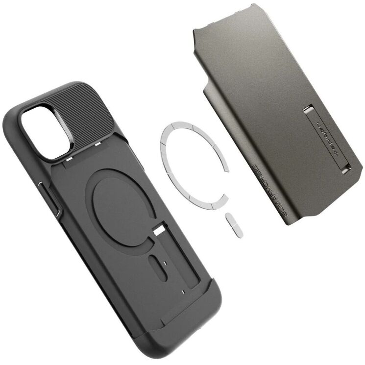 Захисний чохол Spigen (SGP) Slim Armor (MagFit) для Apple iPhone 14 - Gunmetal: фото 8 з 9