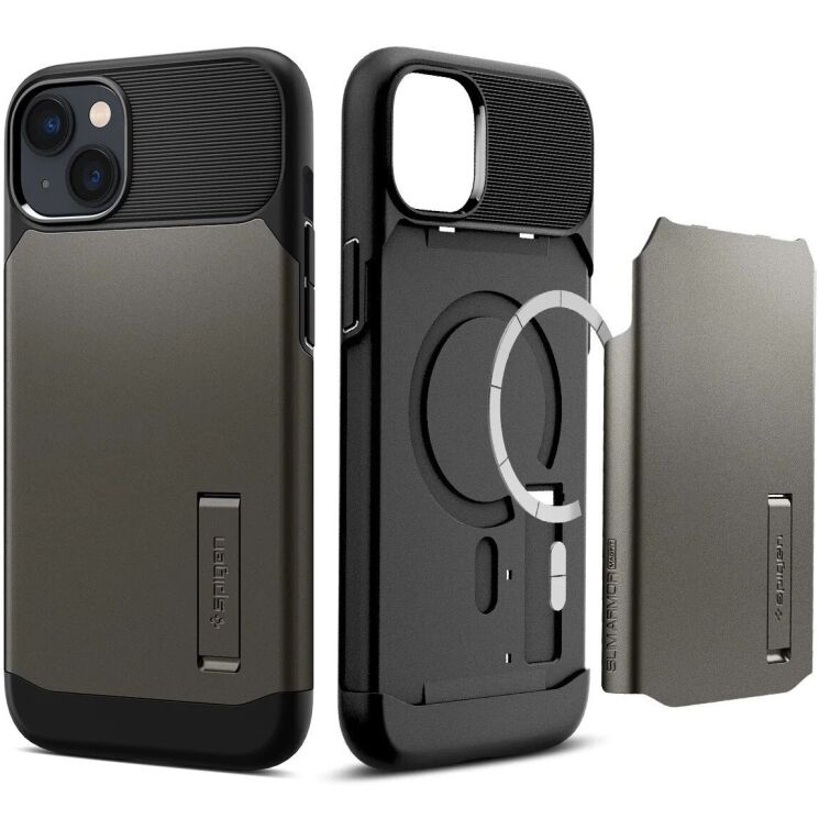Захисний чохол Spigen (SGP) Slim Armor (MagFit) для Apple iPhone 14 - Gunmetal: фото 9 з 9
