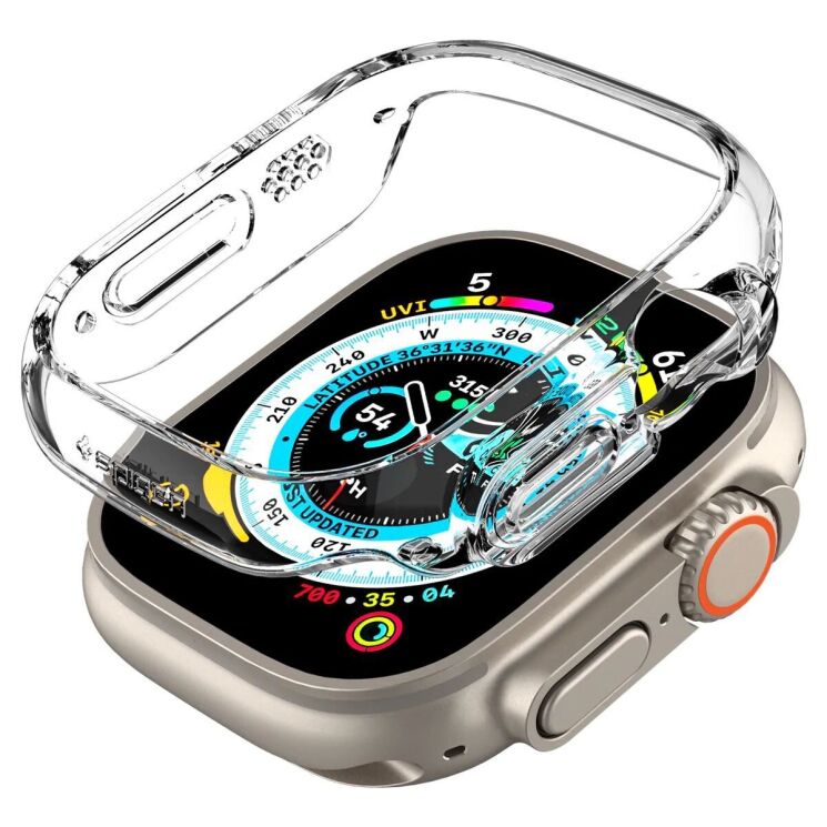 Защитный чехол Spigen (SGP) Thin Fit (FW) для Apple Watch Ultra / Ultra 2 (49mm) - Crystal Clear: фото 3 из 11