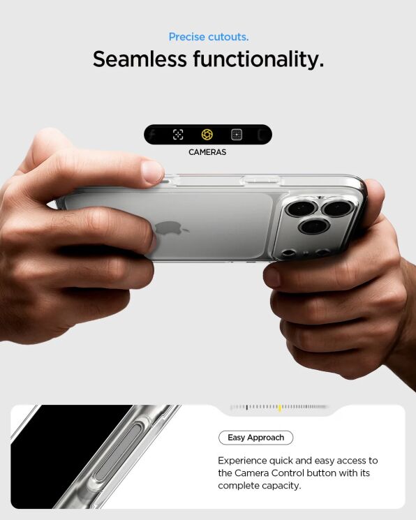 Захисний чохол Spigen (SGP) Ultra Hybrid для iPhone 17 Pro Max (ACS10279) - Matte Black: фото 11 з 12