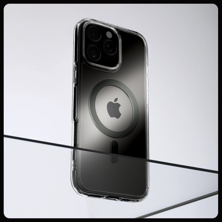 Защитный чехол Spigen (SGP) Ultra Hybrid (MagFit) для Apple iPhone 16 Pro - Frost Black: фото 13 из 13
