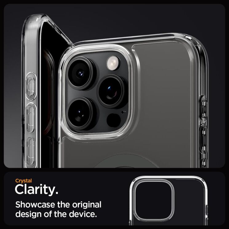 Защитный чехол Spigen (SGP) Ultra Hybrid (MagFit) для Apple iPhone 16 Pro - Frost Black: фото 9 из 13