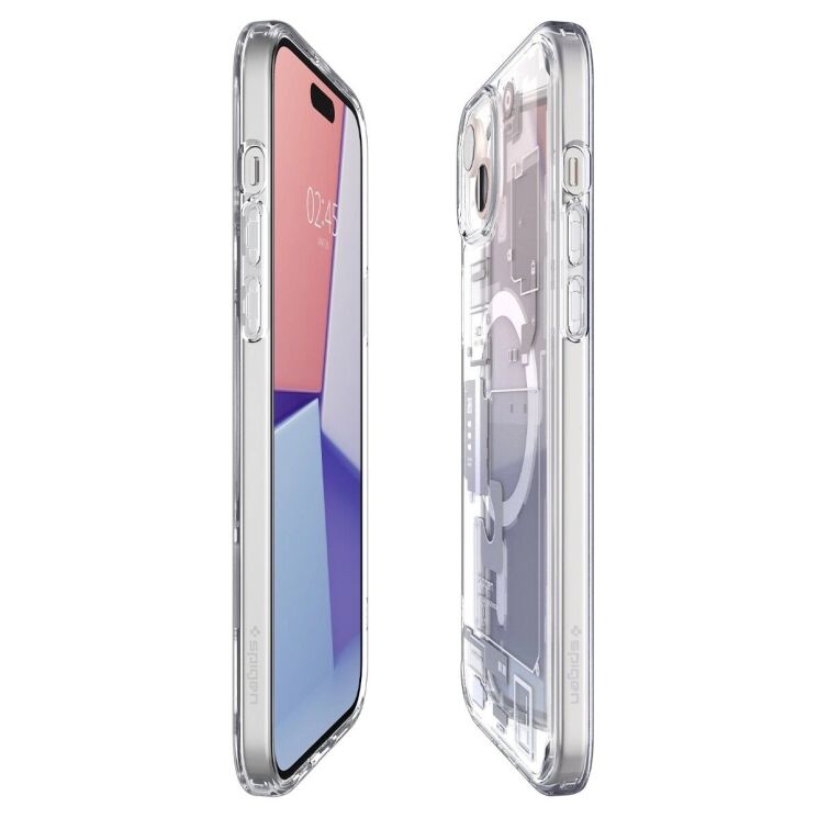 Захисний чохол Spigen (SGP) Ultra Hybrid Zero One (MagFit) для Apple iPhone 15 - One White: фото 6 з 16