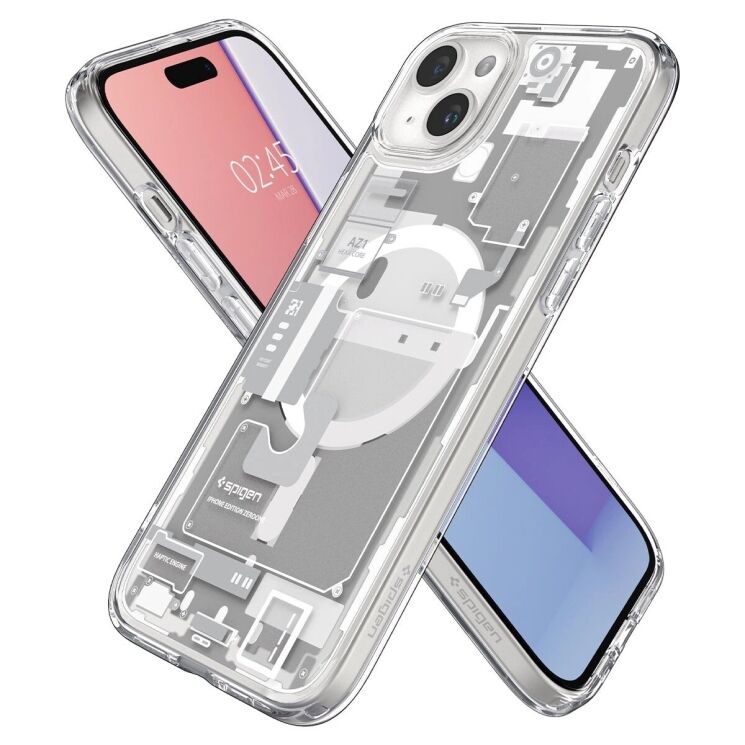 Захисний чохол Spigen (SGP) Ultra Hybrid Zero One (MagFit) для Apple iPhone 15 - One White: фото 2 з 16