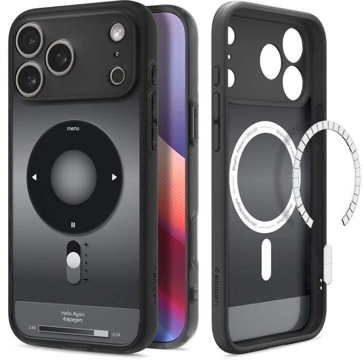 Защитный чехол Spigen Ultra Hybrid (MagFit) Сlassic для iPhone 17 Pro (ACS10356) - Black: фото 1 из 10