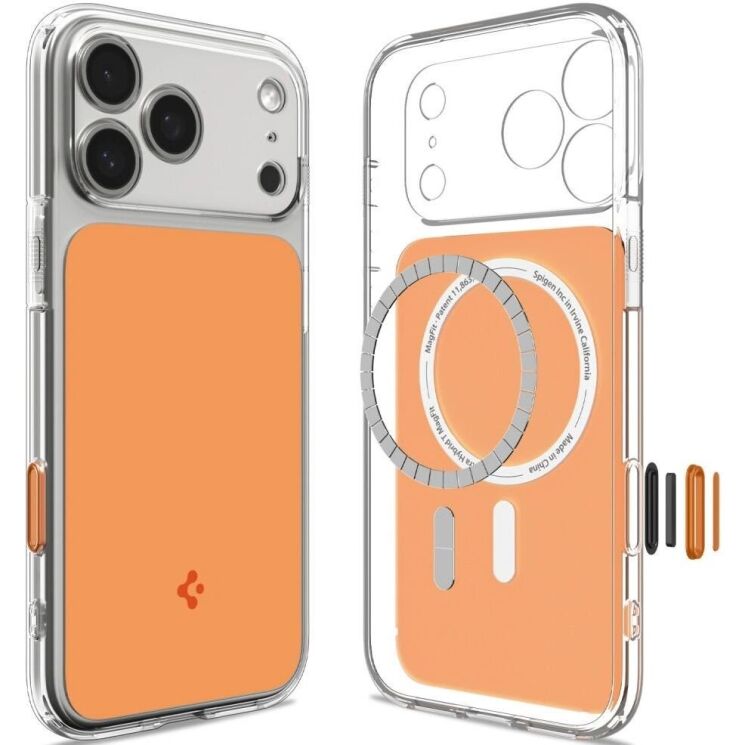 Захисний чохол Spigen Ultra Hybrid T MagFit для iPhone 18 Pro (ACS12170) - Glossy Orange (440107O) Захисний чохол Spigen Ultra Hybrid T MagFit для iPhone 18 Pro (ACS12170) - Glossy Orange: фото 2 з 14