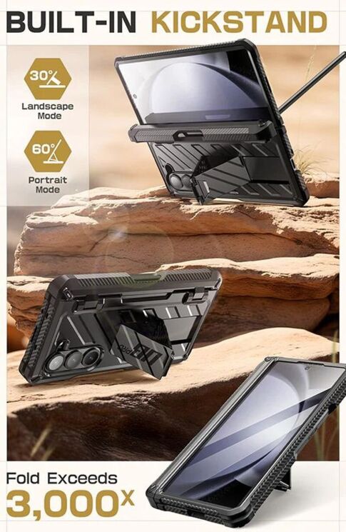 Защитный чехол Supcase Unicorn Beetle Pro Rugged Case with S-Pen Holder для Samsung Galaxy Fold 6 - Black: фото 7 из 15
