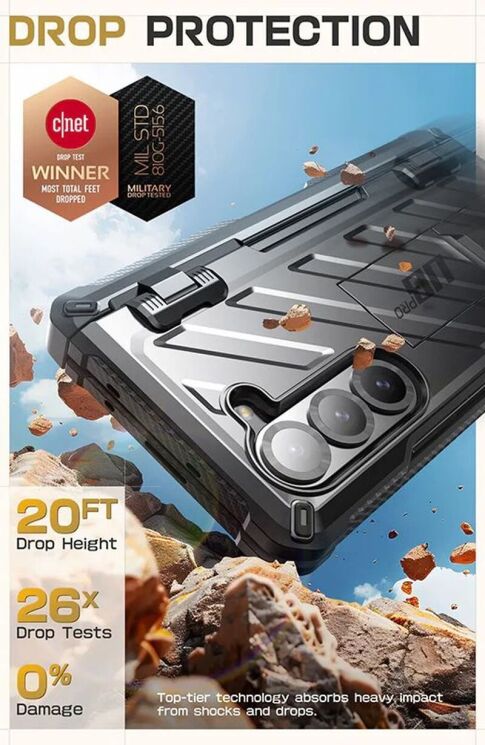 Защитный чехол Supcase Unicorn Beetle Pro Rugged Case with S-Pen Holder для Samsung Galaxy Fold 6 - Black: фото 6 из 15