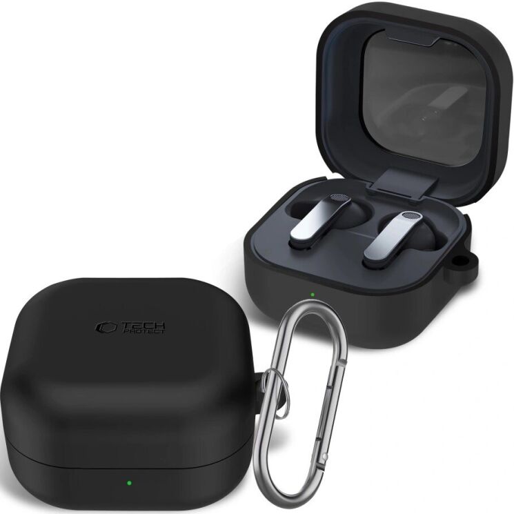 Защитный чехол Tech-Protect Silicone Hook для Samsung Galaxy Buds 4 / Buds 4 Pro - Black: фото 3 из 7