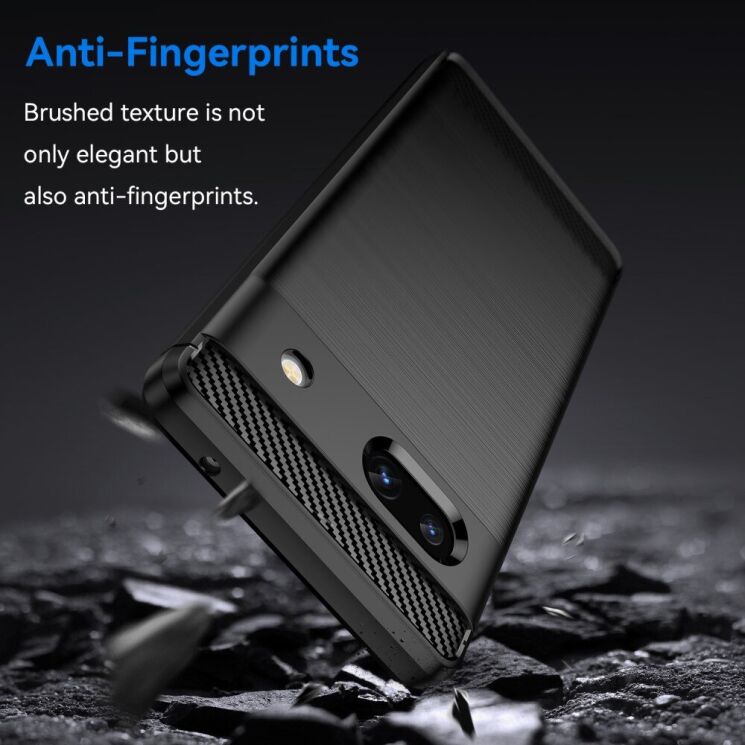 Защитный чехол UniCase Carbon для Google Pixel 7a - Black: фото 3 из 8