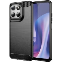 Захисний чохол UniCase Carbon для Motorola Moto G57 / G57 Power / G67 Power - Black: фото 1 з 8