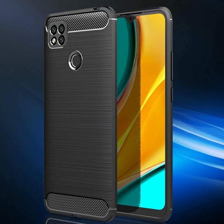 Защитный чехол UniCase Carbon для OPPO A15 / A15s - Black: фото 2 из 6