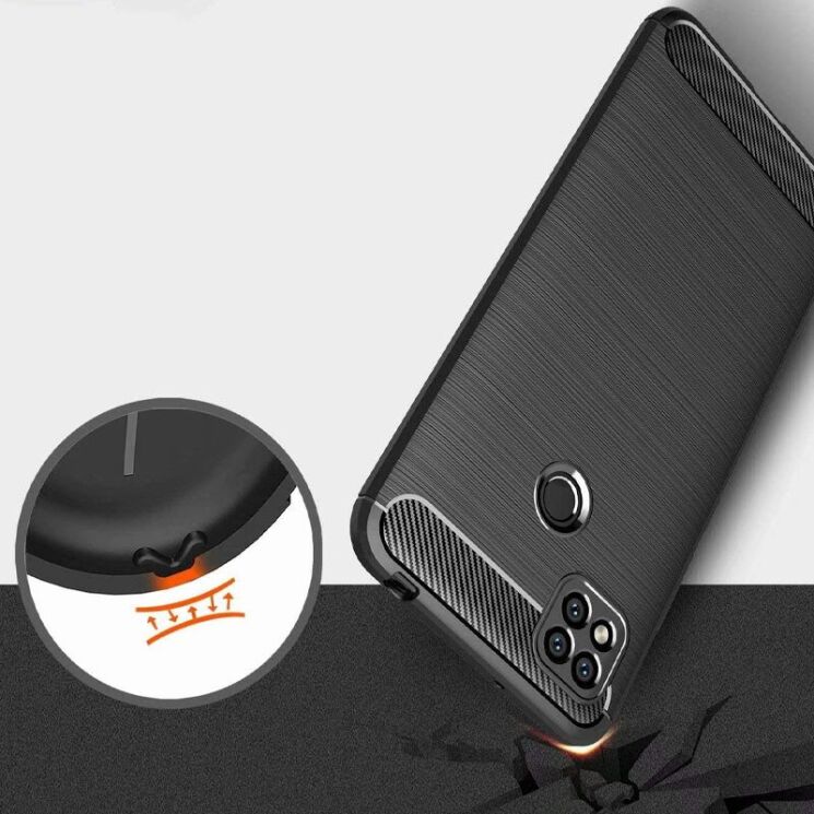 Защитный чехол UniCase Carbon для OPPO A15 / A15s - Black: фото 6 из 6
