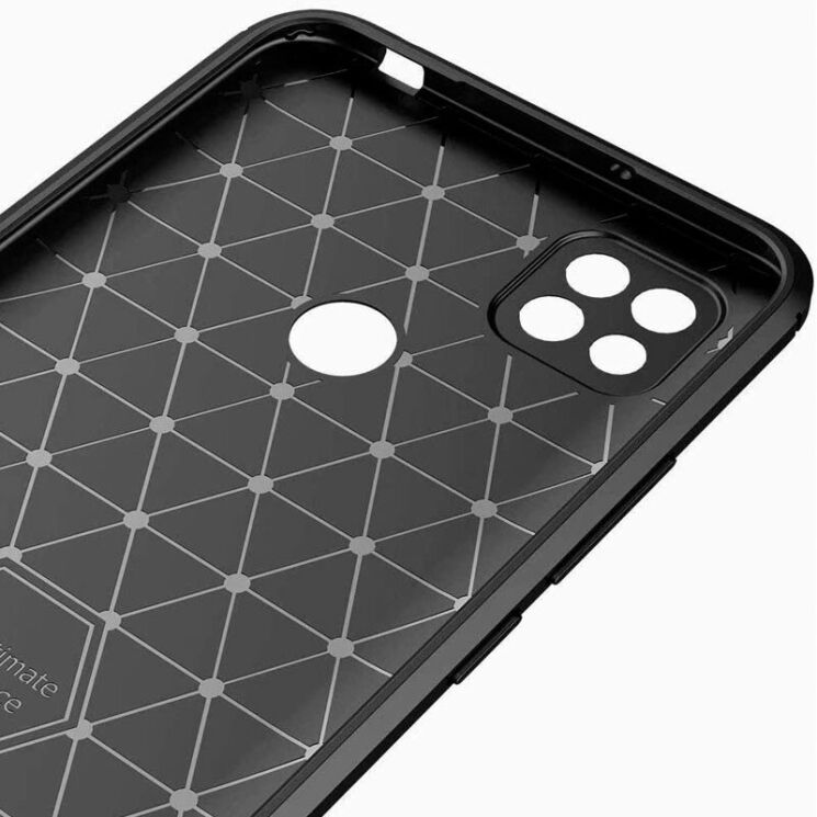 Защитный чехол UniCase Carbon для OPPO A15 / A15s - Black: фото 4 из 6