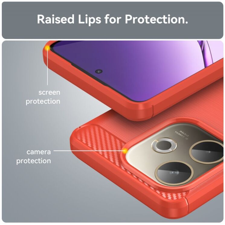 Защитный чехол UniCase Carbon для Oppo A5 Pro (4G/5G) - Black: фото 6 из 11
