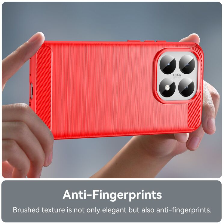 Защитный чехол UniCase Carbon для Xiaomi 15T - Red: фото 5 из 8