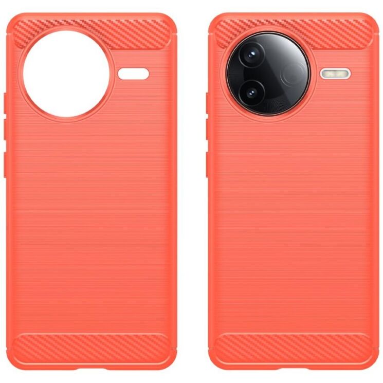 Защитный чехол UniCase Carbon для Xiaomi Poco F7 Pro - Red: фото 2 из 8