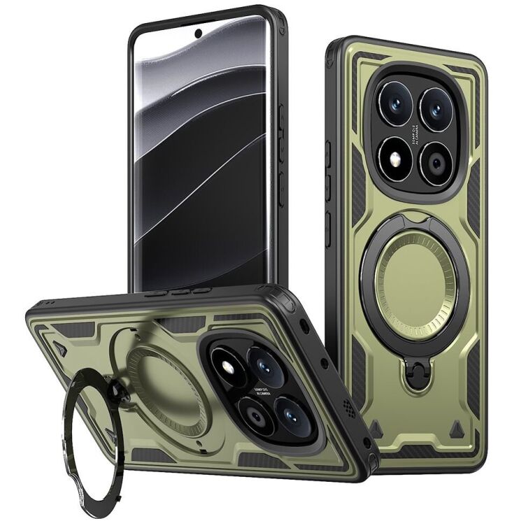 Защитный чехол UniCase Lander Armor для Xiaomi Redmi Note 14 Pro 5G / Poco X7 - Olive Green: фото 1 из 6