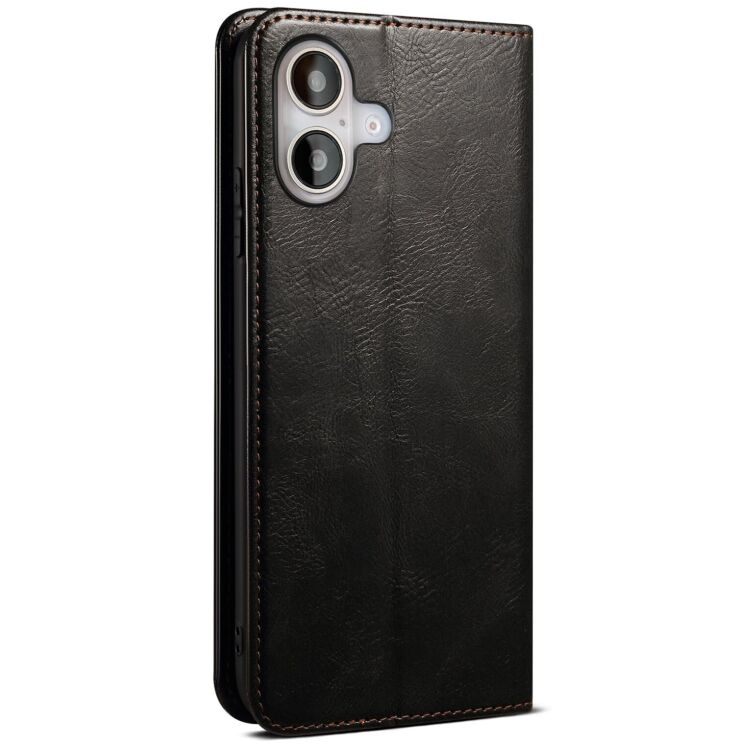 Защитный чехол UniCase Leather Wallet для Apple iPhone 17 - Black: фото 5 из 10