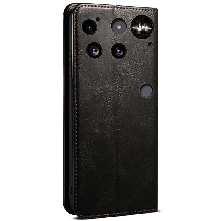 Защитный чехол UniCase Leather Wallet для Nothing Phone (3) - Black: фото 6 из 8
