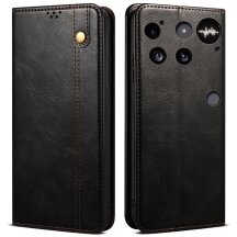 Защитный чехол UniCase Leather Wallet для Nothing Phone (3) - Black: фото 1 из 8
