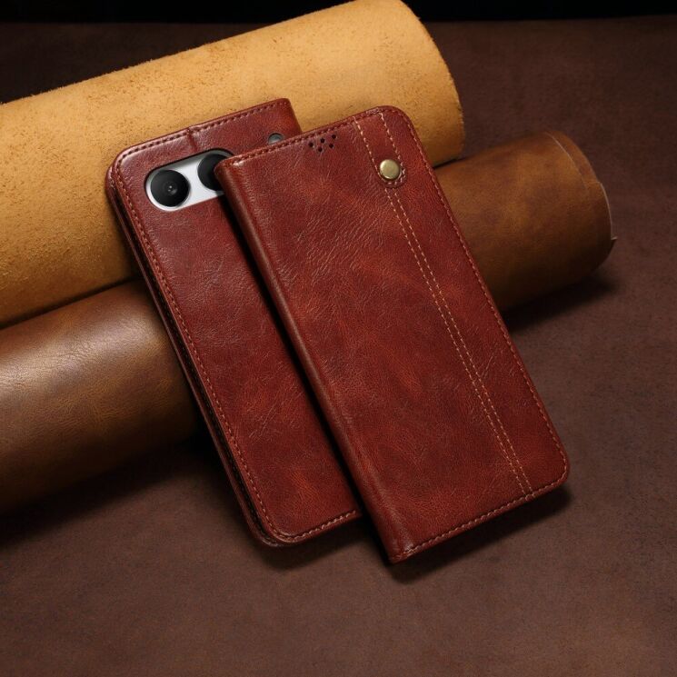 Защитный чехол UniCase Leather Wallet для OnePlus Nord 4 - Brown: фото 7 из 7