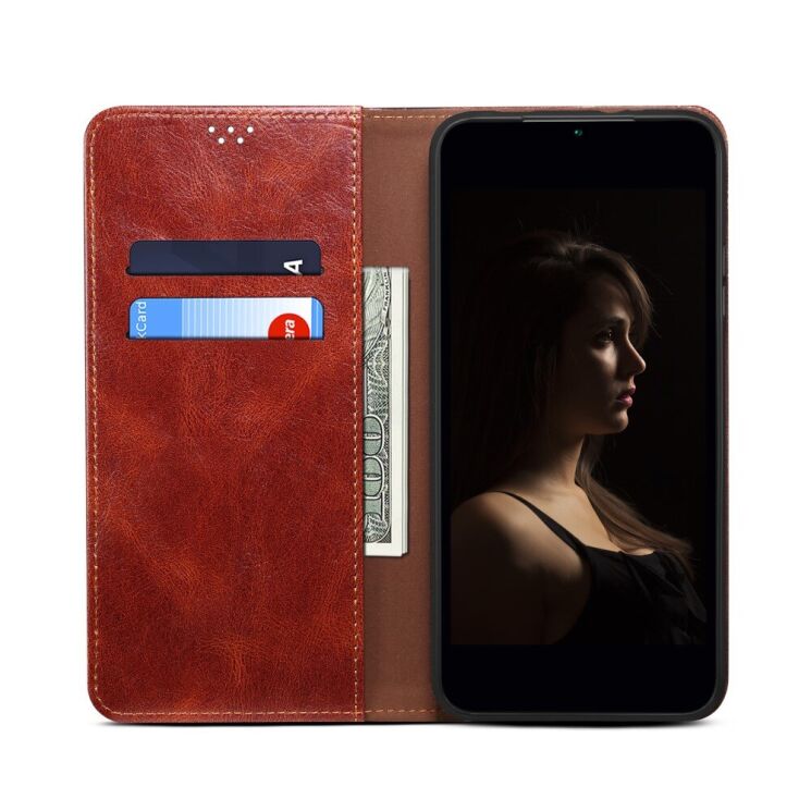 Защитный чехол UniCase Leather Wallet для OnePlus Nord 4 - Brown: фото 2 из 7