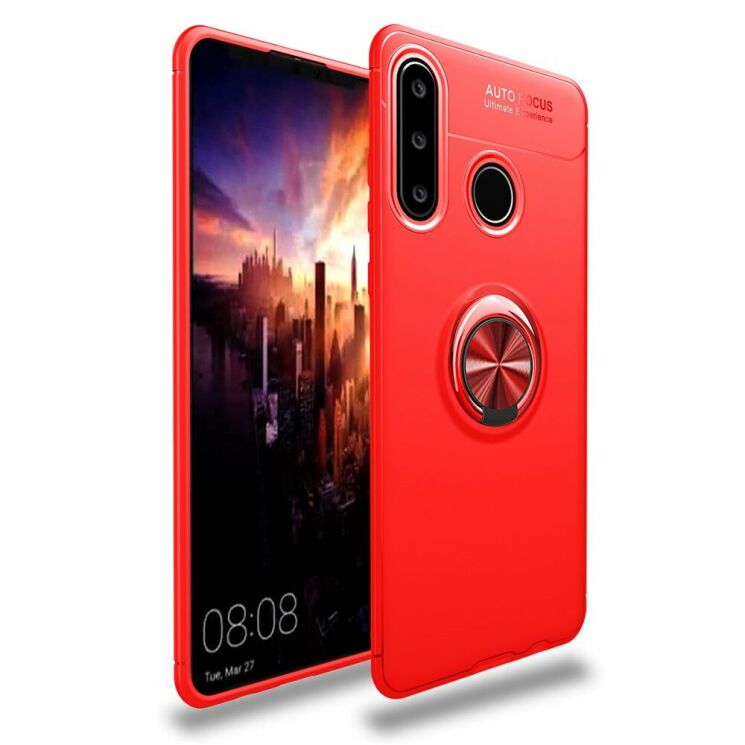 Защитный чехол UniCase Magnetic Ring для Huawei P40 Lite E - Red: фото 1 из 14