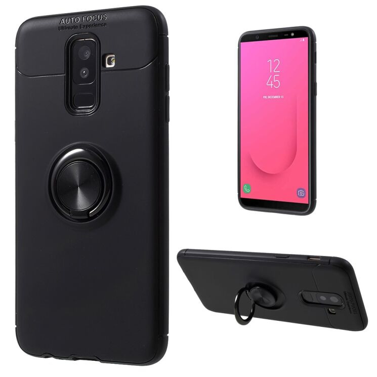 Защитный чехол UniCase Magnetic Ring для Samsung Galaxy J8 2018 (J810) - Black: фото 3 из 10