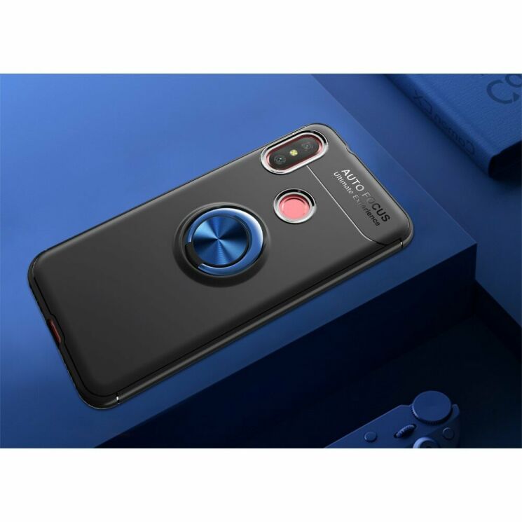 Защитный чехол UniCase Magnetic Ring для Xiaomi Mi Play - Black / Blue: фото 2 из 14