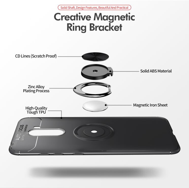 Захисний чохол UniCase Magnetic Ring для Xiaomi Pocophone F1 - Blue: фото 6 з 9