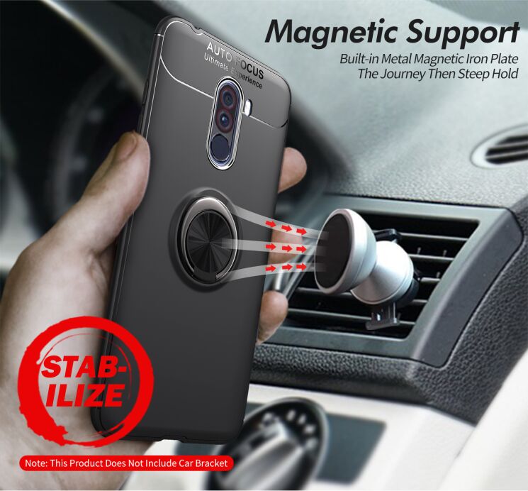 Захисний чохол UniCase Magnetic Ring для Xiaomi Pocophone F1 - Blue: фото 5 з 9