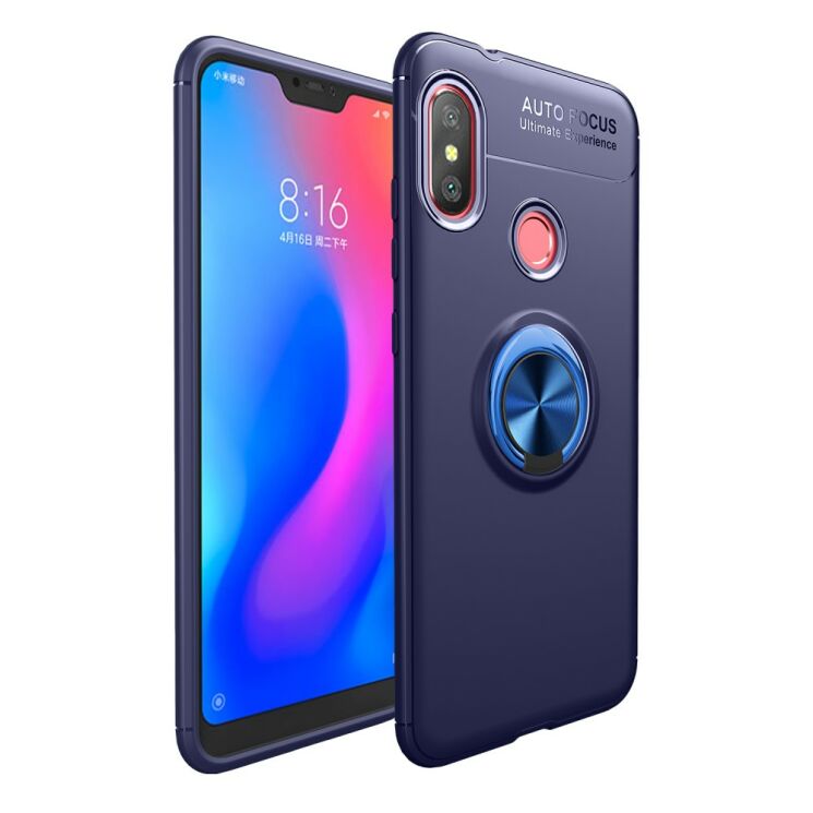 Защитный чехол UniCase Magnetic Ring для Xiaomi Redmi 6 Pro / Mi A2 Lite - Blue: фото 1 из 12