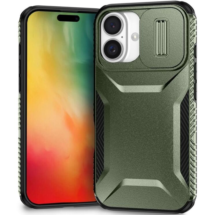 Защитный чехол UniCase Shuttle Guard для Apple iPhone 16 - Green: фото 1 из 7