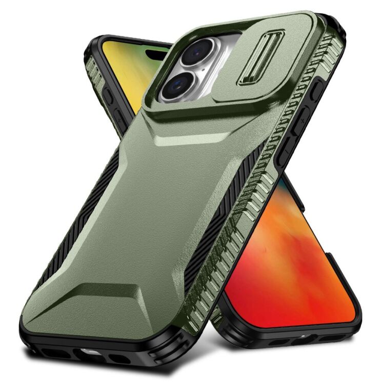 Защитный чехол UniCase Shuttle Guard для Apple iPhone 16 - Green: фото 2 из 7