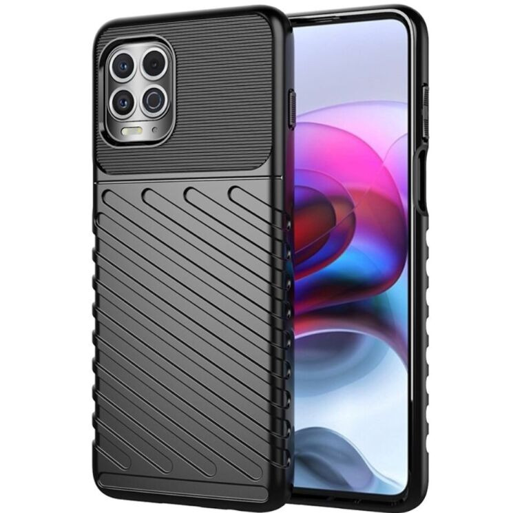 Захисний чохол Deexe Thunder Series для Motorola Moto G100 - Black: фото 1 з 9