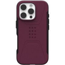Захисний чохол URBAN ARMOR GEAR (UAG) Civilian MagSafe для Apple iPhone 16 Pro - Bordeaux: фото 1 з 11